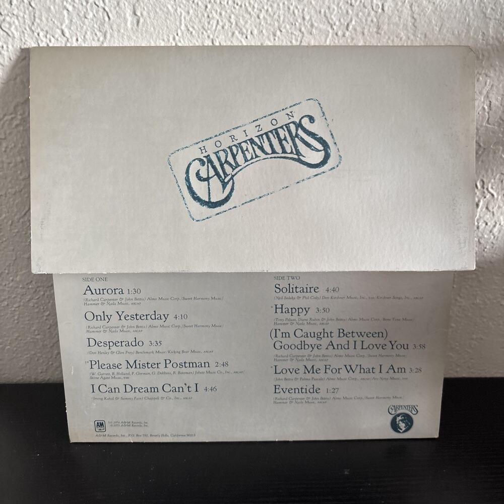 Carpenters Horizon LP Vinyl Album Record Rock Pop SP-4530